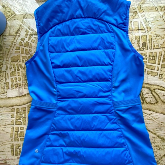 Lululemon Womens Pipe Dream Blue Down For It All Vest Running lightweight size 8 - Picture 2 of 9